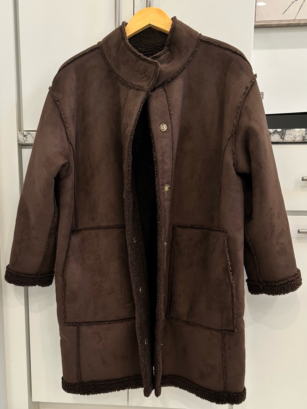 Coat J. Jill, Teddy bear reversible Brown Shearling Coat